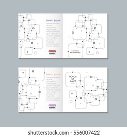 Vector concept connect square background.