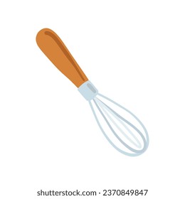 Vector concept cooking whisk the illustration depicts a flat vector cartoonstyle design.