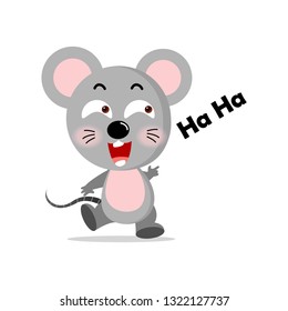vector concept cute mouse, Vector concept illustration for design.