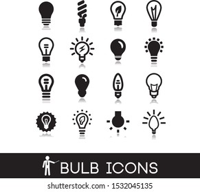 Vector concept design - Light bulb icons.