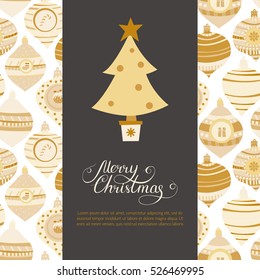Vector concept with different christmas and new year celebration elements.  Modern design element for flyer, card or banner template.