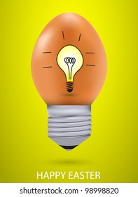 Vector concept easter egg with light bulb. Eps10