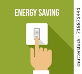 Vector concept of energy saving. Flat style.
