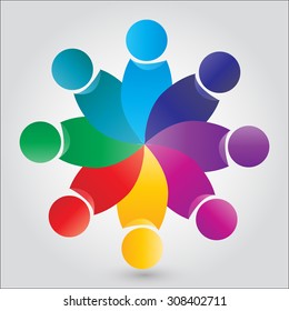 vector concept engagement, togetherness. this also represents social media community, unity, friendship, play group & employees