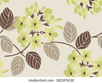 Vector Concept of flowers and leafs