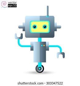 vector concept of funny cartoon robot