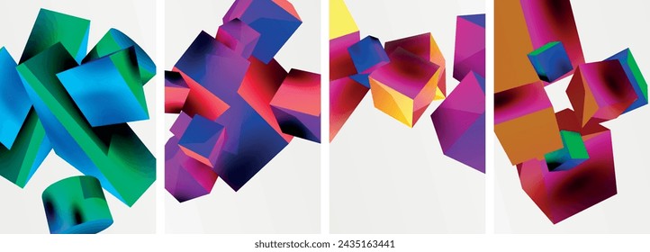 Vector concept of geometric abstract background design