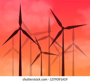 vector concept of global wind day illustration. ecological holiday.