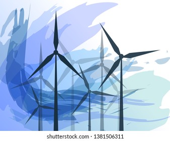 vector concept of global wind day illustration. ecological holiday.