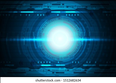 Vector concept. High speed system. Digital information technology. Future technology on modern blue background