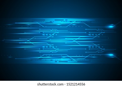 Vector concept High speed system Digital information technology Future technology on a modern blue background eps 10 vector