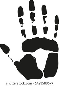 Vector concept human hand or handprint symbol, kid, identity