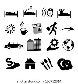 Vector concept of human life icons 