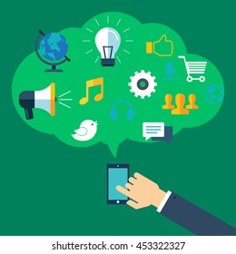 Vector concept icons for business. Design elements for web and mobile applications.
