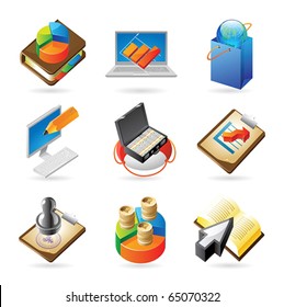 Vector concept icons for business. Illustrations for document, article or website.