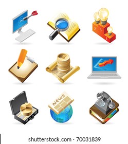 Vector concept icons for business. Illustrations for document, article or website.