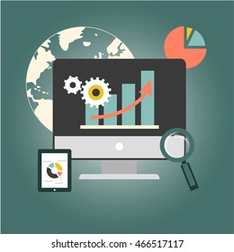 Vector concept icons. Design elements for web and mobile applications.