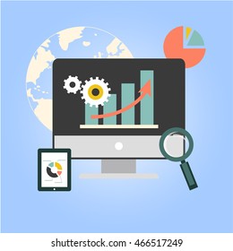 Vector concept icons. Design elements for web and mobile applications.