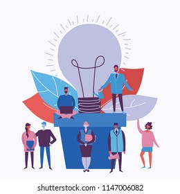 Vector concept illustration background of Start Up in flat style