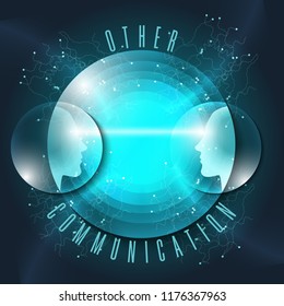 Vector concept illustration for printed materials, website, promotional material with theme of other digital communication.