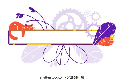 Vector concept illustration of searching in flat style. Field and search icon of website page
