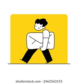 Paquete de envío de ilustración de concepto de Vector