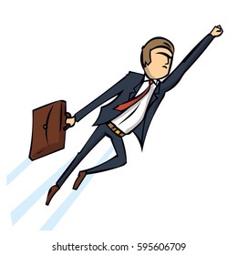 Vector concept illustration. Illustration of super leader and super businessman. Super hero.