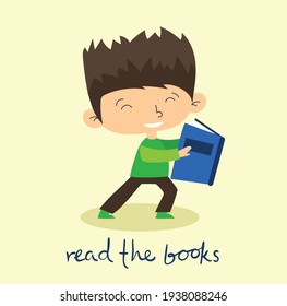 Ilustraciones de concepto de vectores del Día Mundial del Libro, lectura de libros y festival del libro en un estilo plano.