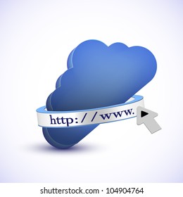 Vector concept internet communication with computer cloud. Eps10