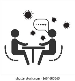 Vector Concept of keeping distance for infection risk and disease prevention