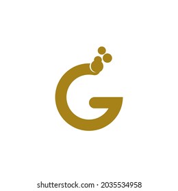 vector concept letter g logo icon for initials of person or company name flat abstract design