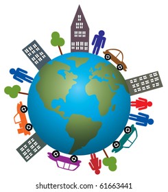 vector concept of life on our earth
