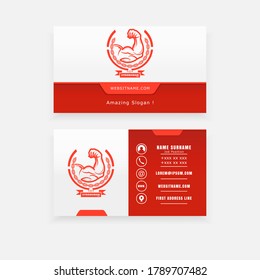 vector concept of the logo, business cards gym bodybuilding