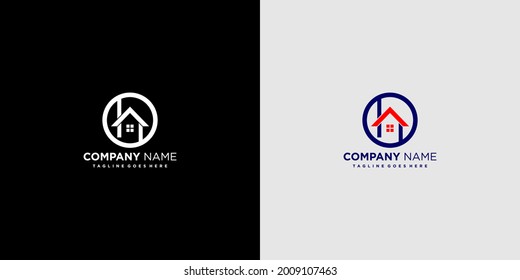 Vector concept logo for real estate company