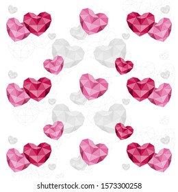 Vector concept. Love hearts. Illustration. Romantic love. Isolated on white background. Valentine symbols, love icons
