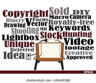 Vector concept of Microstock or thing to be concern when entering Microstock business