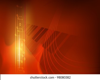 vector concept music background, eps10 file, used transparency, blending modes and gradient mesh, raster version available