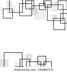 Vector concept of network, geometric black shapes in white background