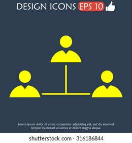 Vector concept network icon. Design style eps 10