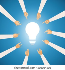 Vector concept of new fresh and shiny creative idea