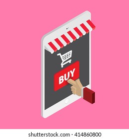 Vector concept of online shop