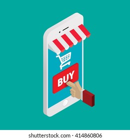Vector concept of online shop