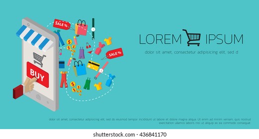 Vector concept of  online shop