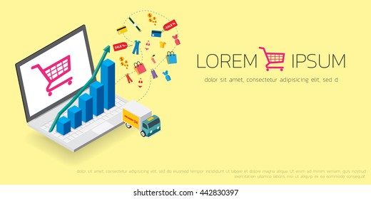 Vector concept of  online shop