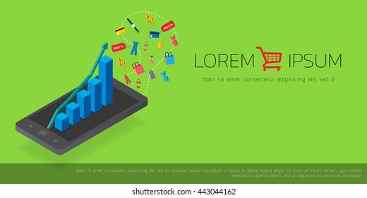 Vector concept of  online shop