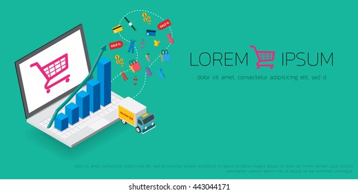 Vector concept of  online shop
