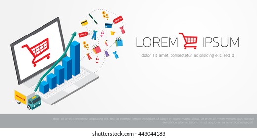 Vector concept of  online shop