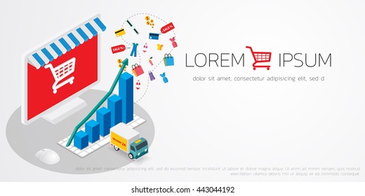 Vector concept of  online shop