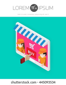 Vector concept of  online shop