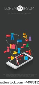 Vector concept of  online shop